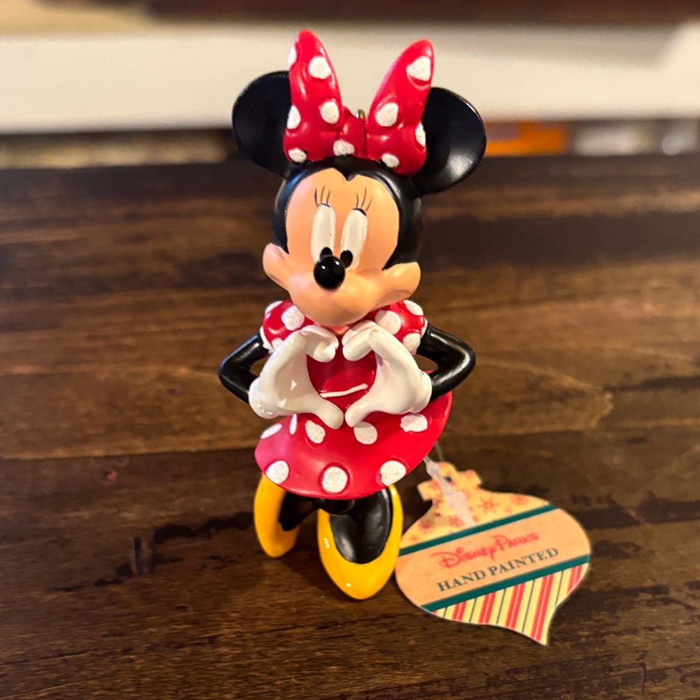Disney Minnie Mouse Hand-Painted Figurine - Red, Black, Yellow, White